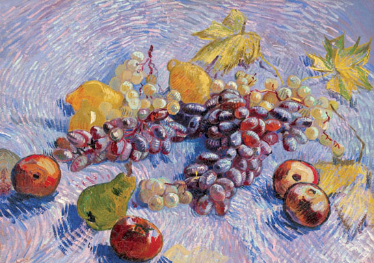 AC68 - Grapes, Lemons, Pears and Apples by Van Gogh - Click Image to Close